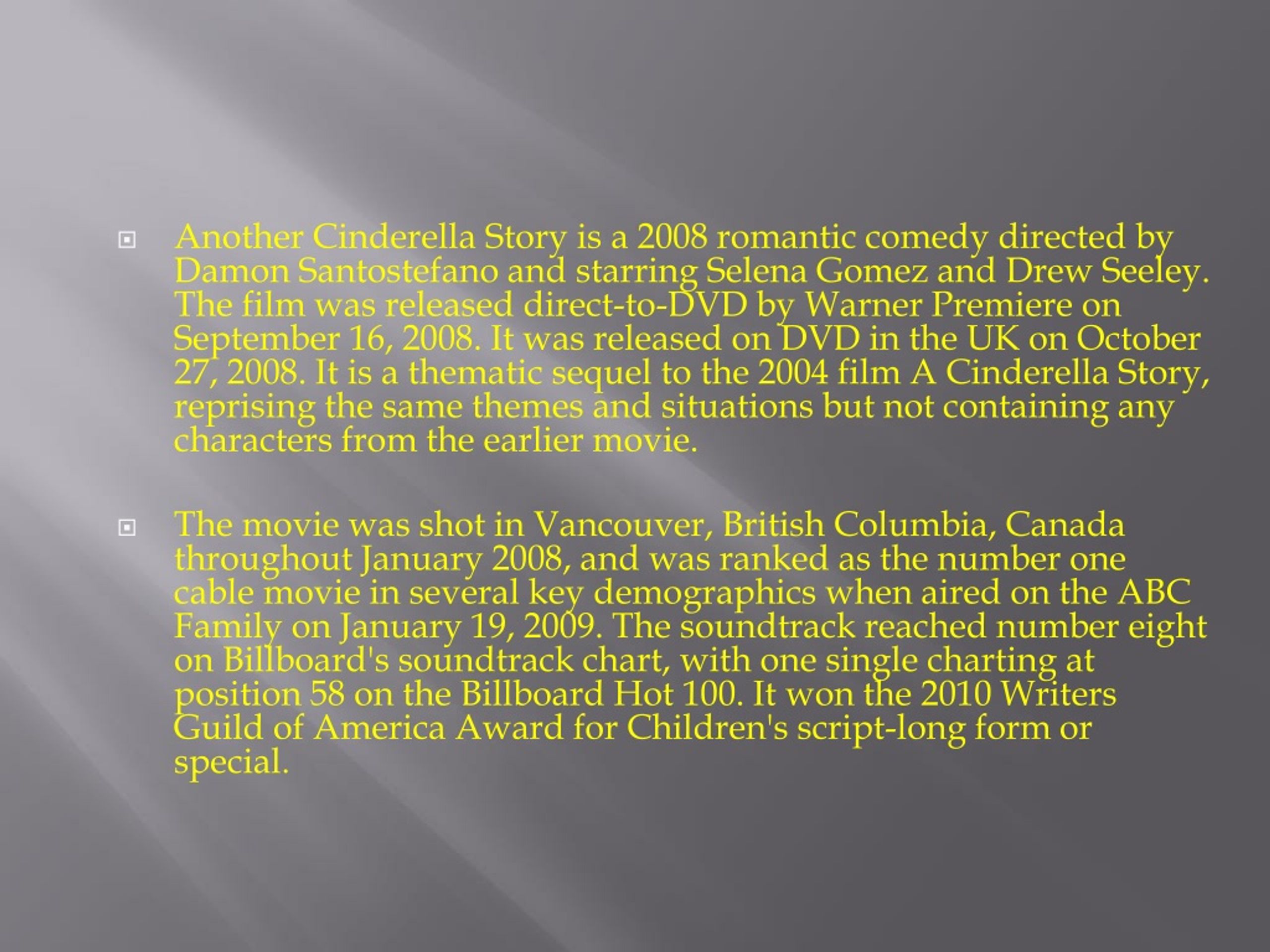 Another Cinderella Story (DVD, 2008) BRAND NEW, Selena Gomez, Drew Seeley