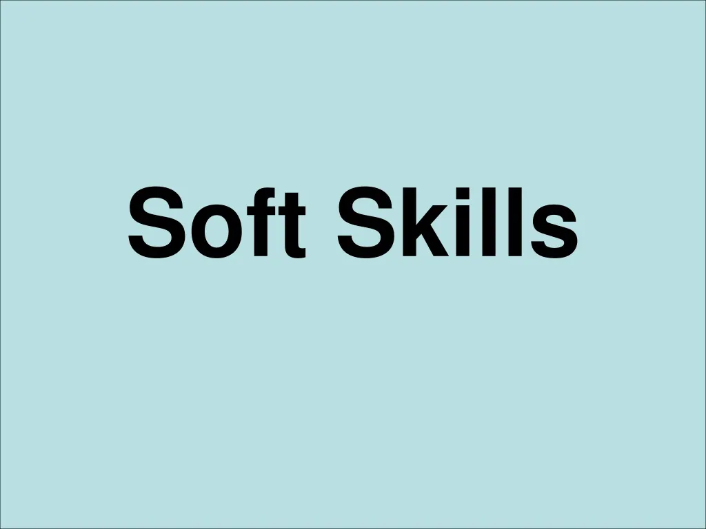 soft skills n.
