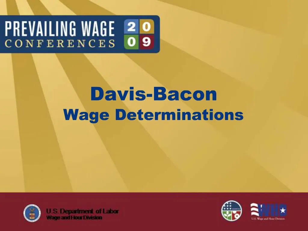 PPT DavisBacon Wage Determinations PowerPoint Presentation, free