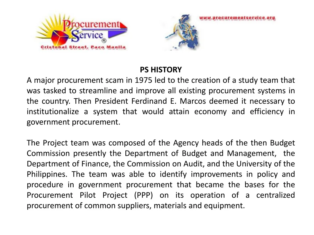 ps history a major procurement scam in 1975 n.