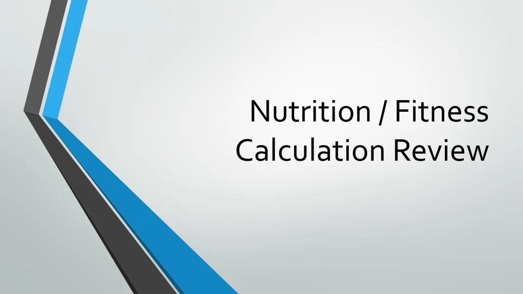 nutrition fitness calculation review n.