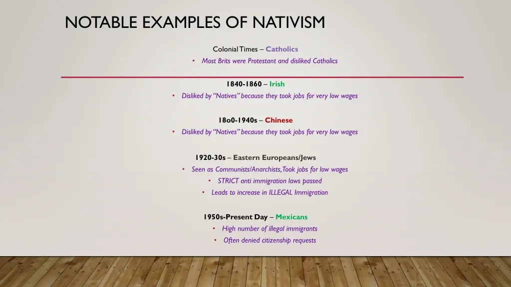 PPT - Notable Examples of Nativism PowerPoint Presentation, free ...