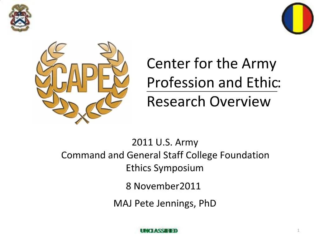 PPT - Center for the Army Profession and Ethic: Research Overview ...