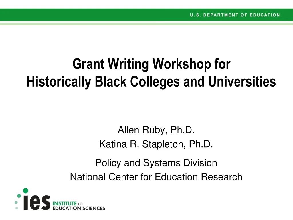 grant writing workshop for historically black colleges and universities n.