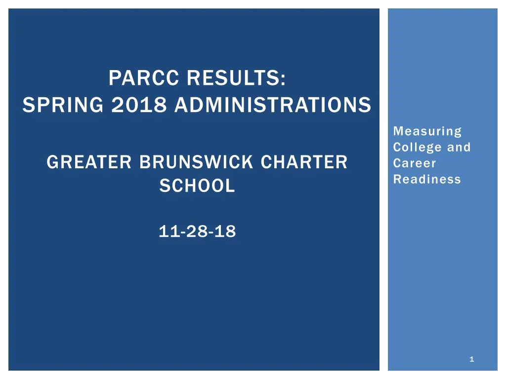 Ppt Parcc Results Spring 2018 Administrations Greater Brunswick Charter School 11 28 18 4788