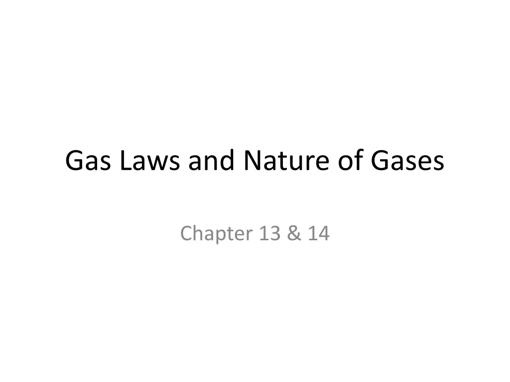 gas laws and nature of gases n.