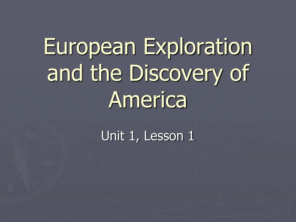 european exploration and the discovery of america n.