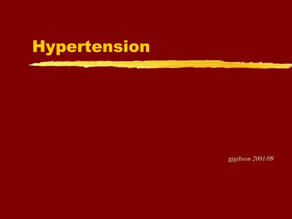 PPT - Hypertension PowerPoint Presentation, Free Download - ID:658205