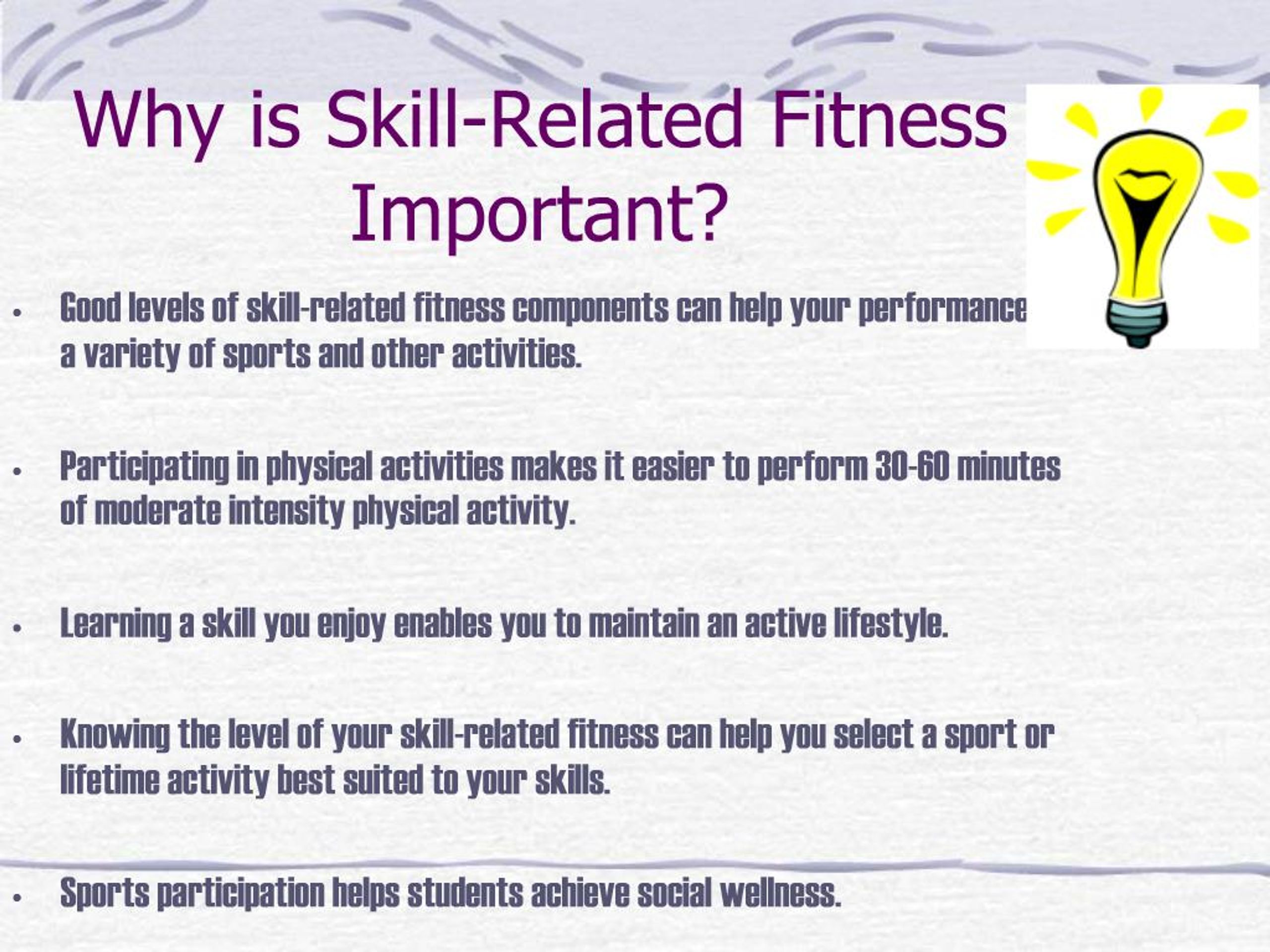 Ppt Evaluating Your Skill Related Fitness Powerpoint Presentation Free Download Id 662832