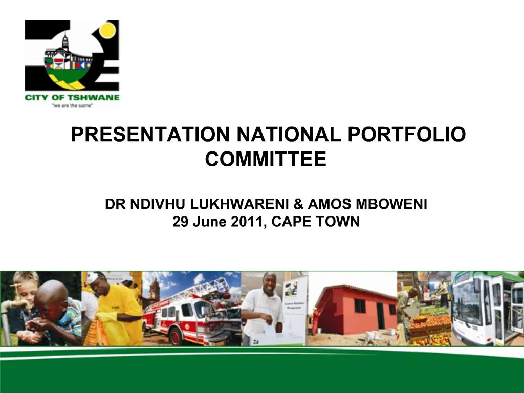 Ppt - Presentation National Portfolio Committee Dr Ndivhu Lukhwareni 