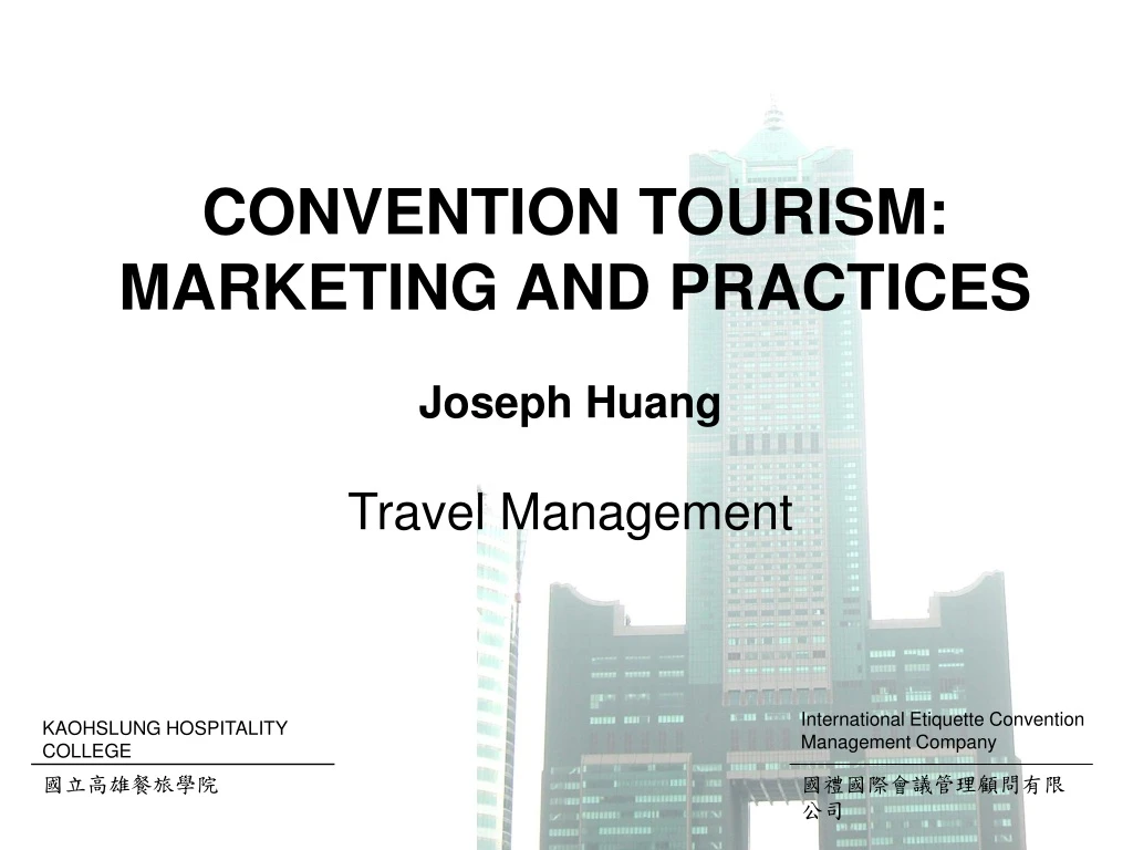 convention tourism marketing and practices n.