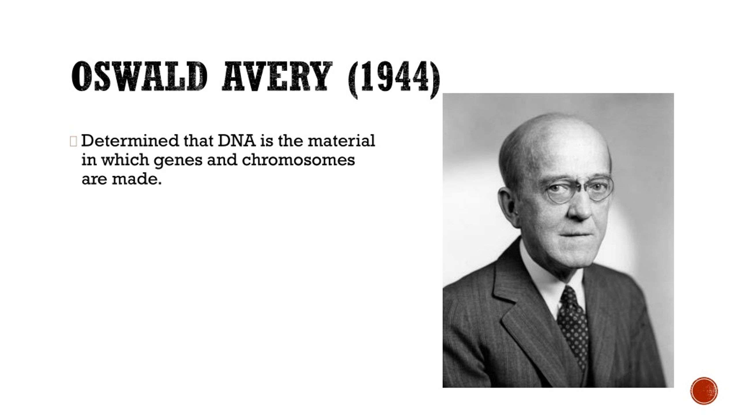 oswald avery experiment 1944