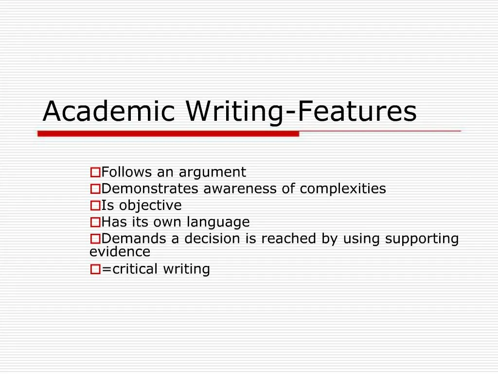 Ppt Academic Writing Features Powerpoint Presentation Free Download Id 677788