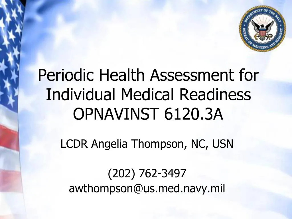 PPT - Periodic Health Assessment For Individual Medical Readiness ...