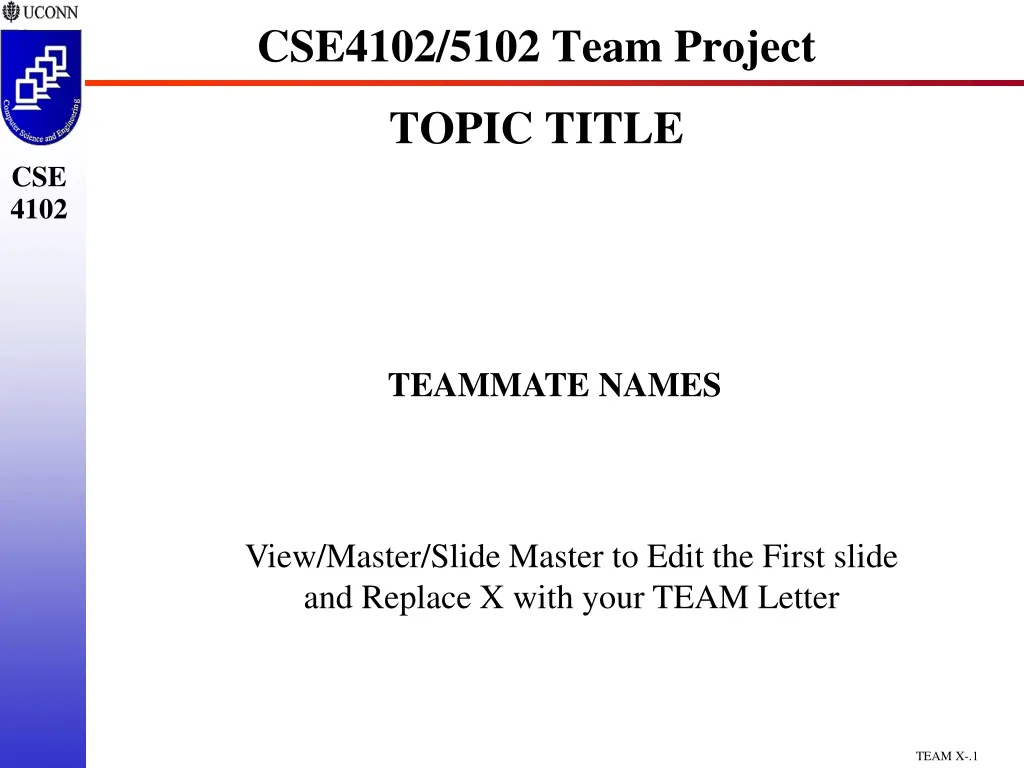 cse4102 5102 team project topic title n.