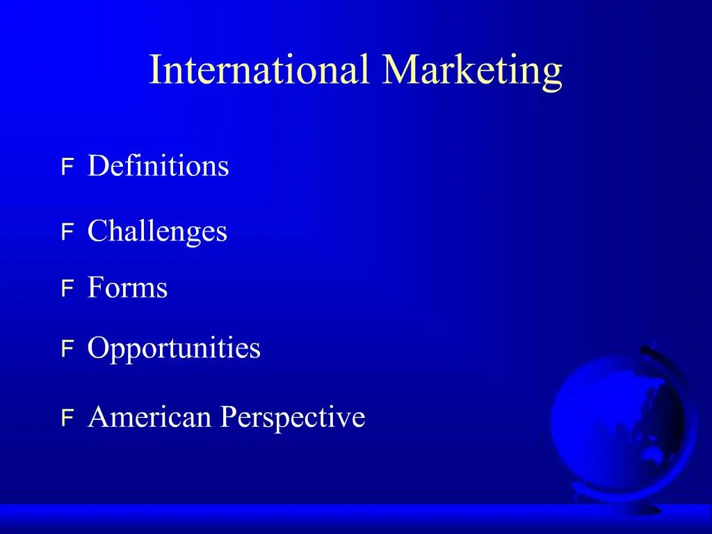 PPT - International Marketing PowerPoint Presentation, Free Download ...