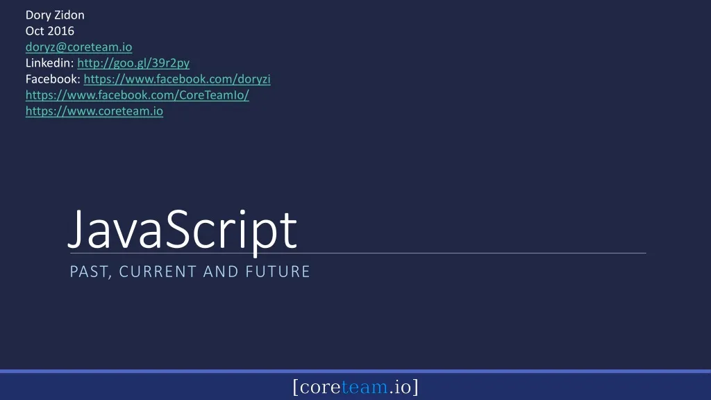 PPT - JavaScript PowerPoint Presentation, Free Download - ID:687877