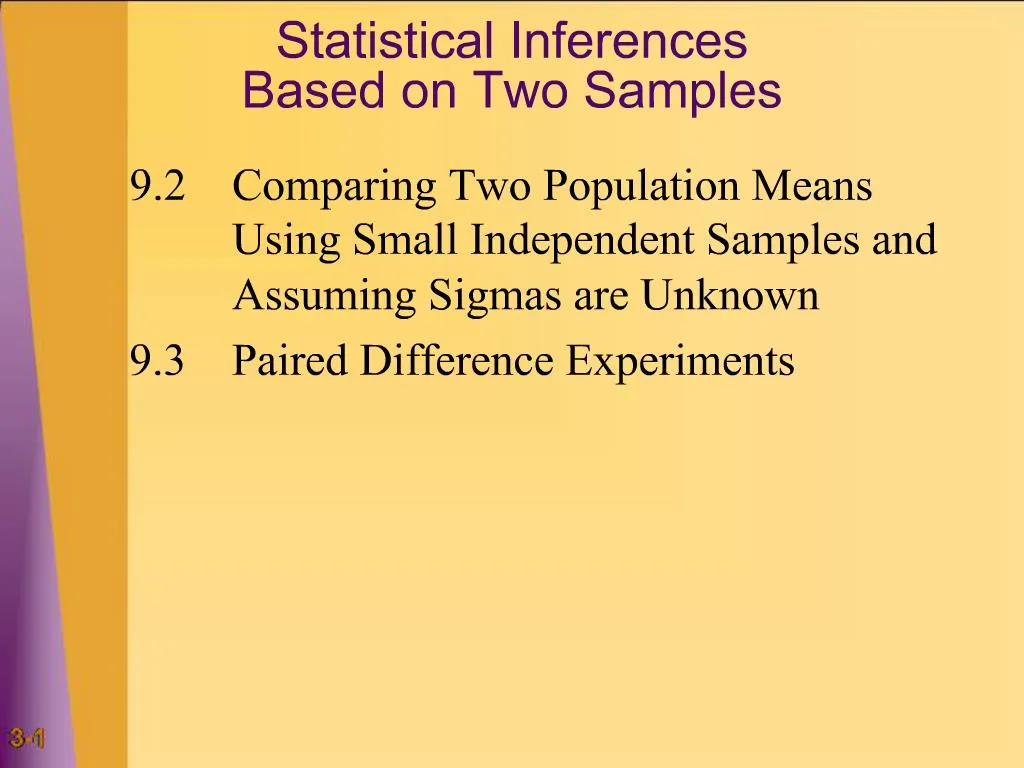Ppt Statistical Inferences Based On Two Samples Powerpoint Presentation Id689715 4521