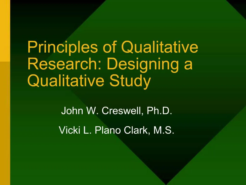 principles of qualitative research ppt