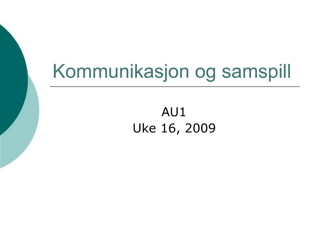 PPT - Kommunikasjon Og Samspill PowerPoint Presentation, Free Download ...