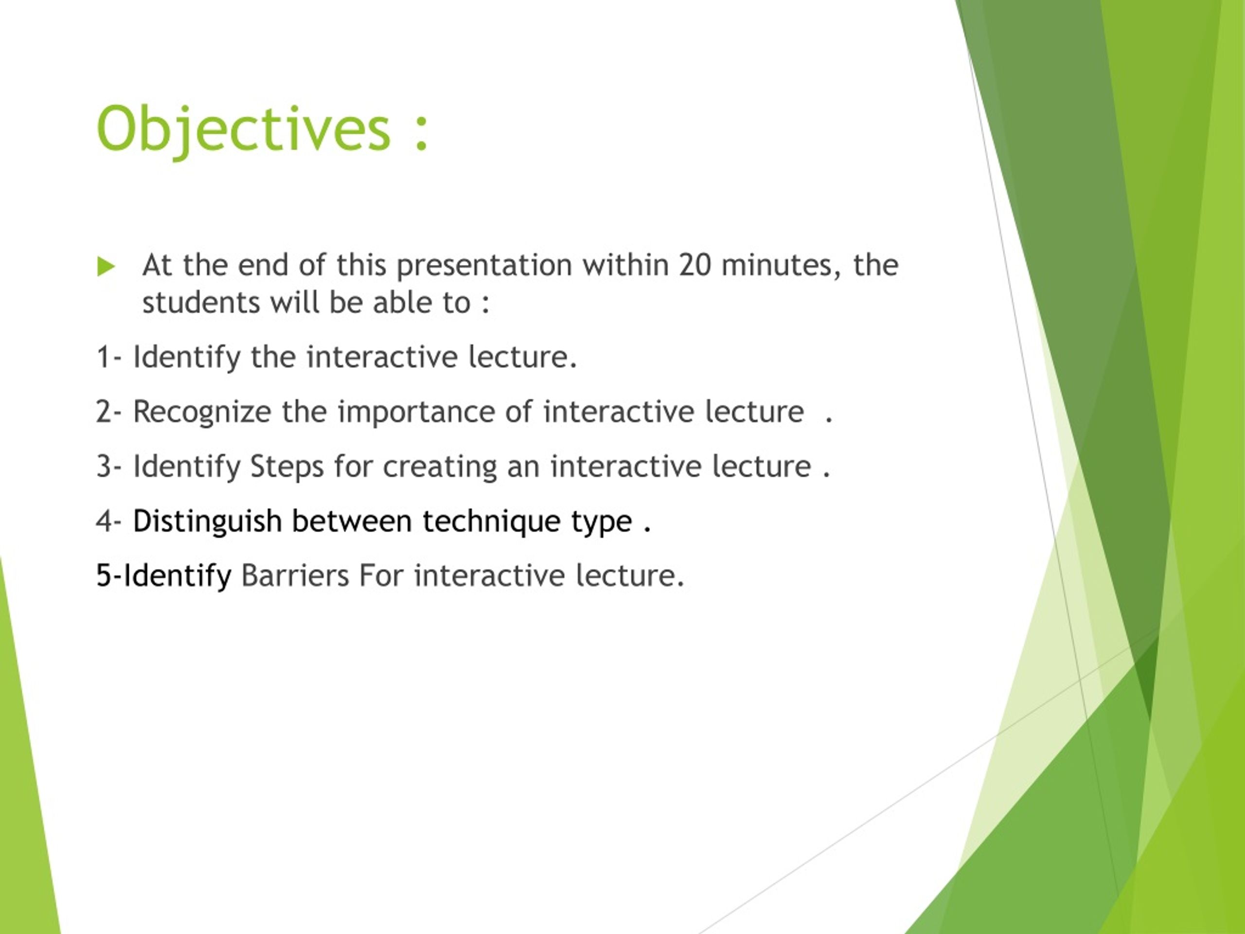 Interactive Lectures
