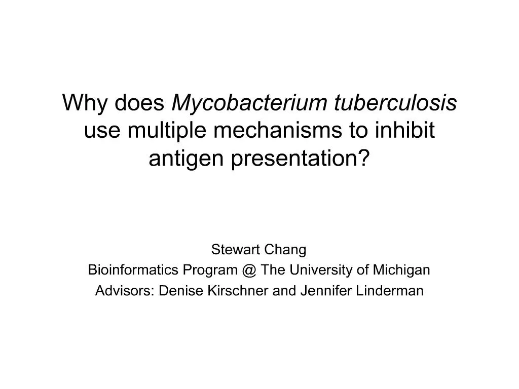 ppt-why-does-mycobacterium-tuberculosis-use-multiple-mechanisms-to