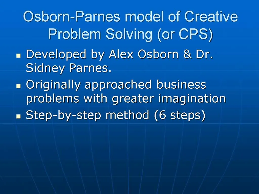 creative problem solving osborn