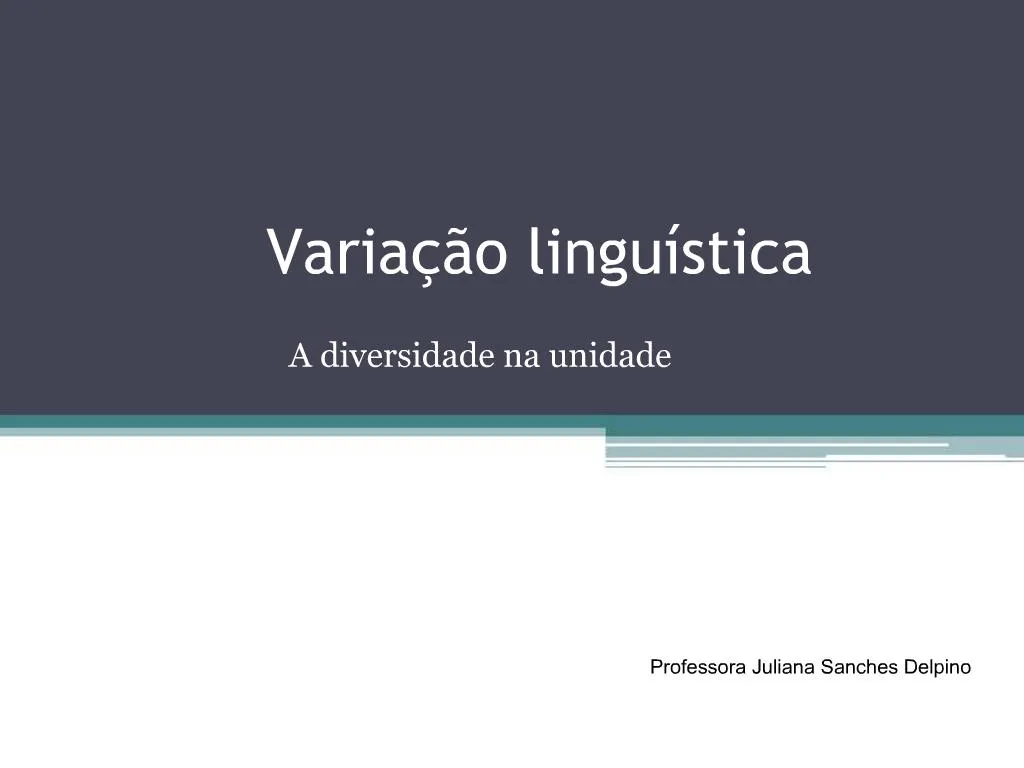 PPT Varia O Lingu Stica PowerPoint Presentation Free Download ID