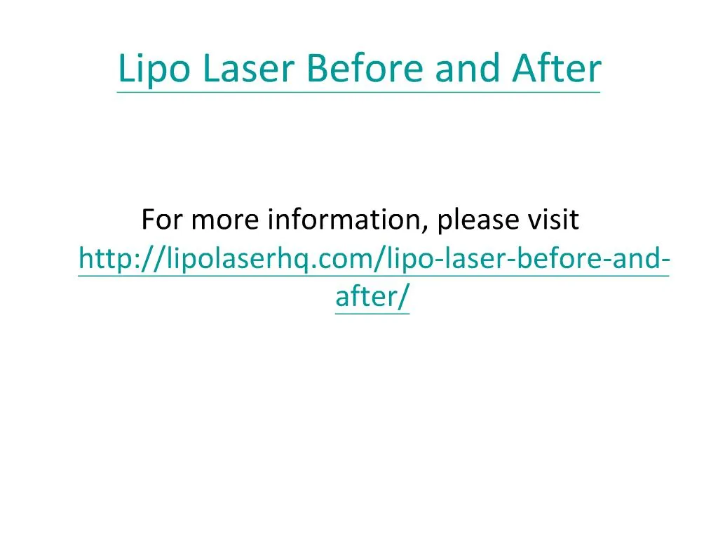 PPT Lipo Laser Before and After PowerPoint Presentation, free
