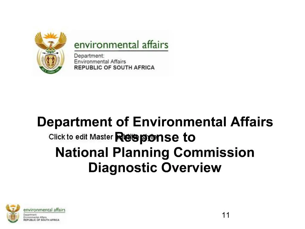 PPT - Department Of Environmental Affairs Response To National Planning ...