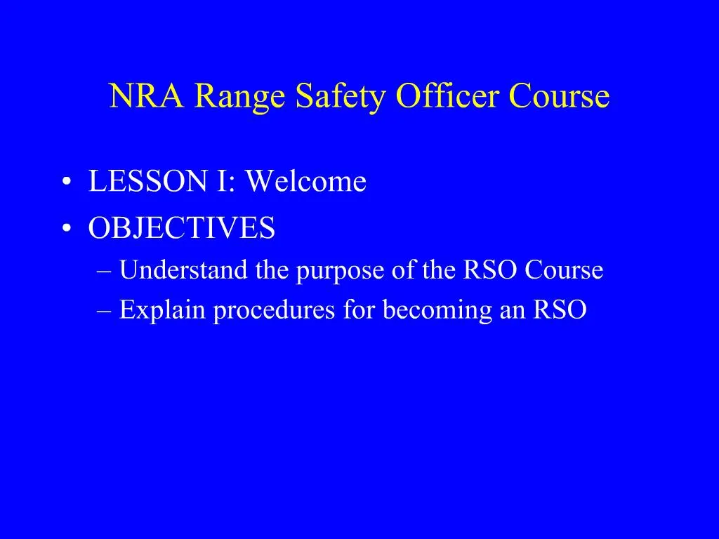 PPT NRA Range Safety Officer Course PowerPoint Presentation, free
