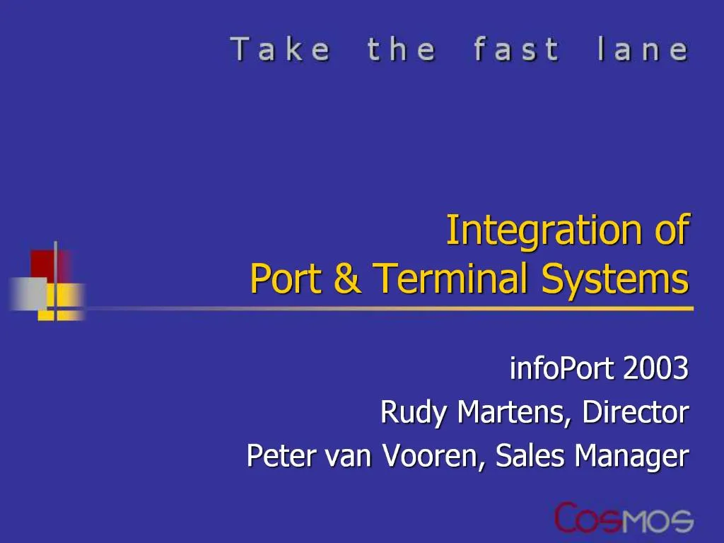 PPT Integration of Port Terminal Systems PowerPoint Presentation