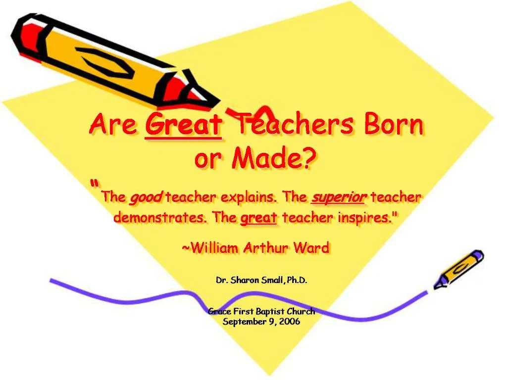 good teachers are born not made essay