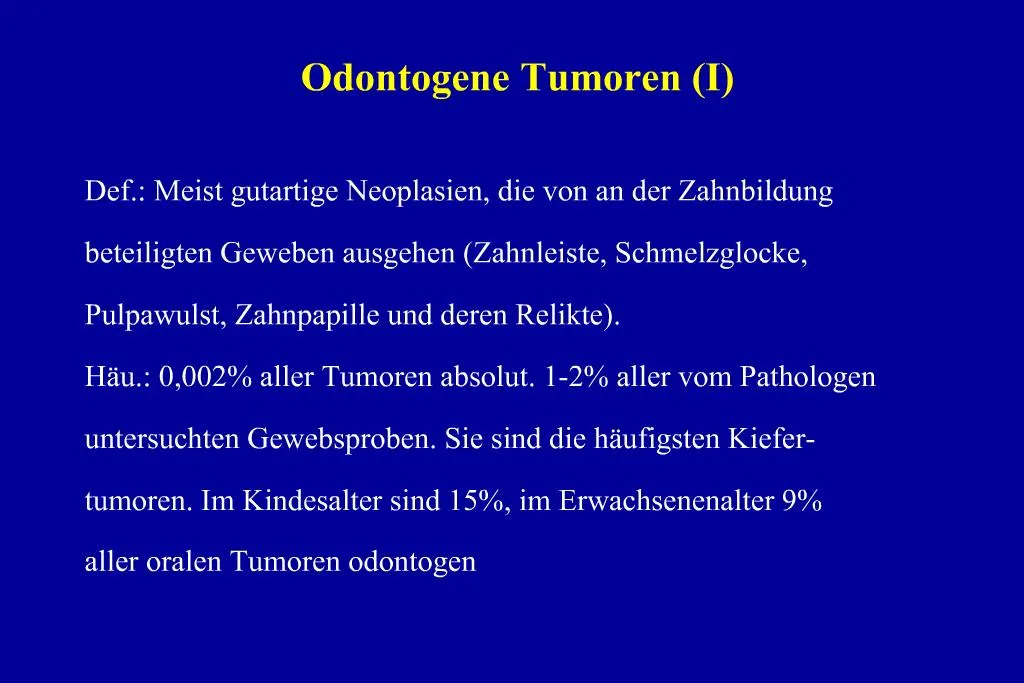 Ppt Odontogene Tumoren I Powerpoint Presentation Free Download Id 711255