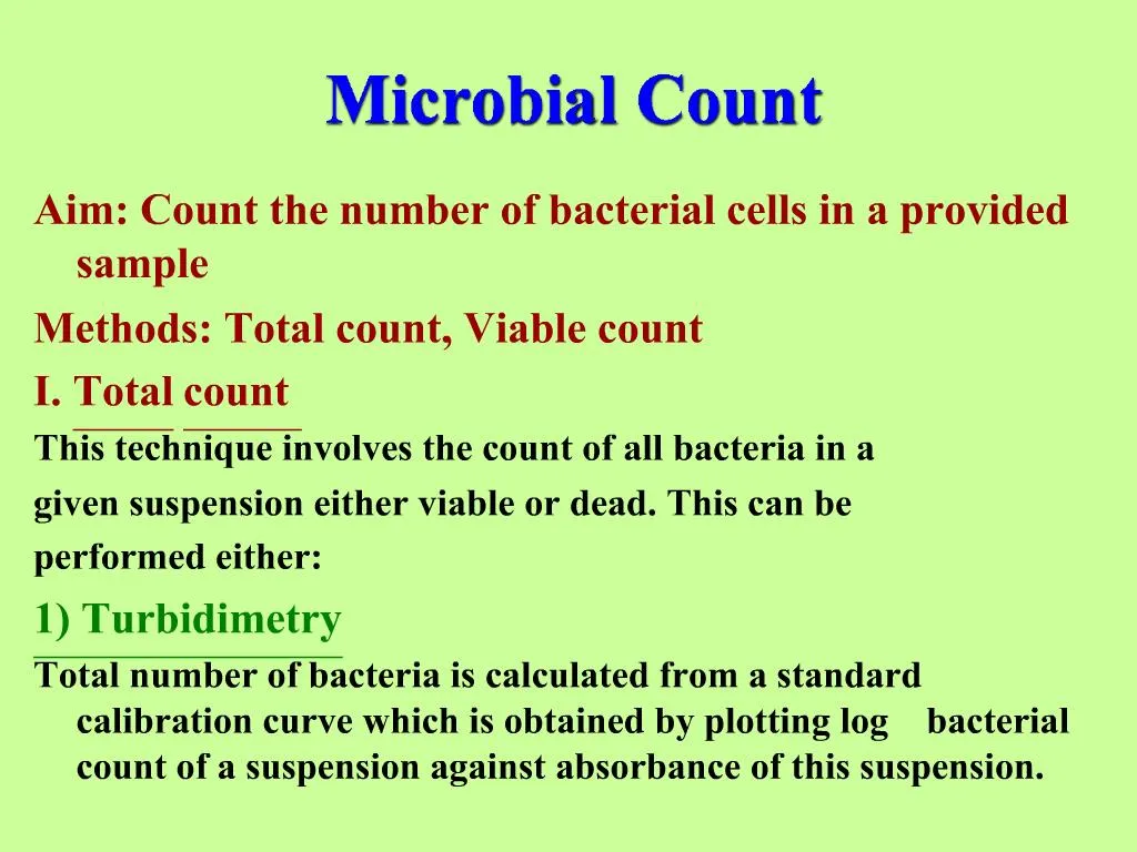 PPT Microbial Count PowerPoint Presentation Free Download ID 712456