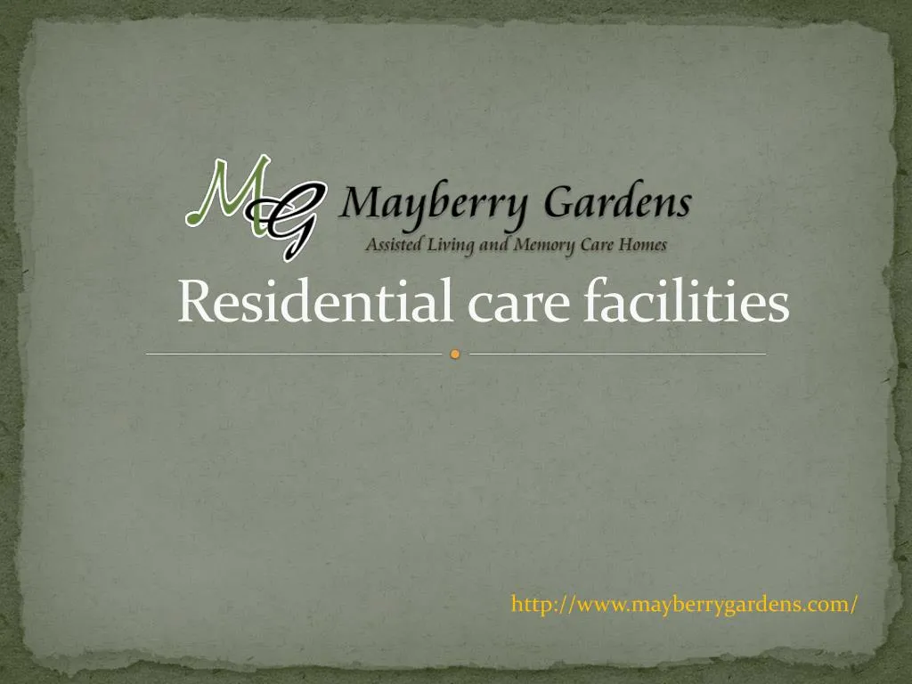 Ppt Residential Care Facilities Powerpoint Presentation Free