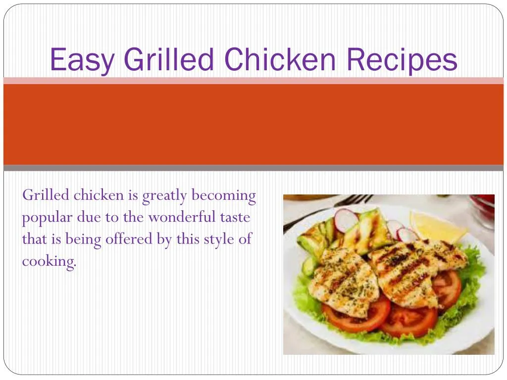 easy grilled c hicken recipes n.
