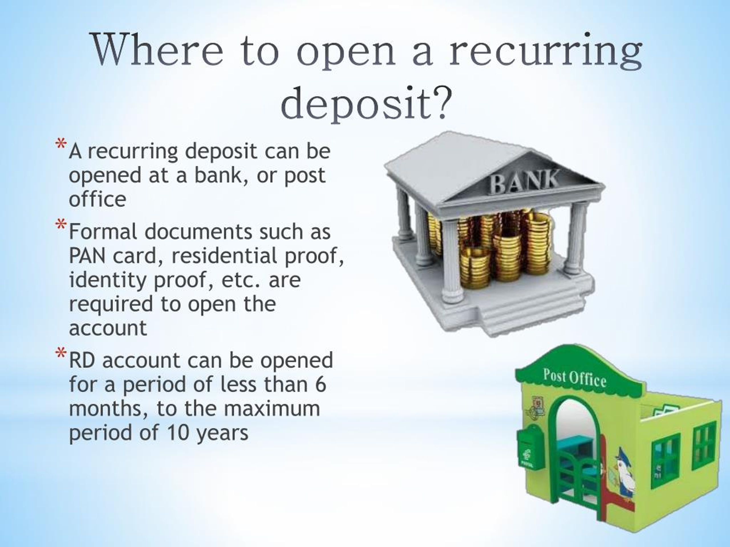 Recurring deposit account. Recurring deposit account Tenor. Recurring. Банковский вклад на 1 месяц