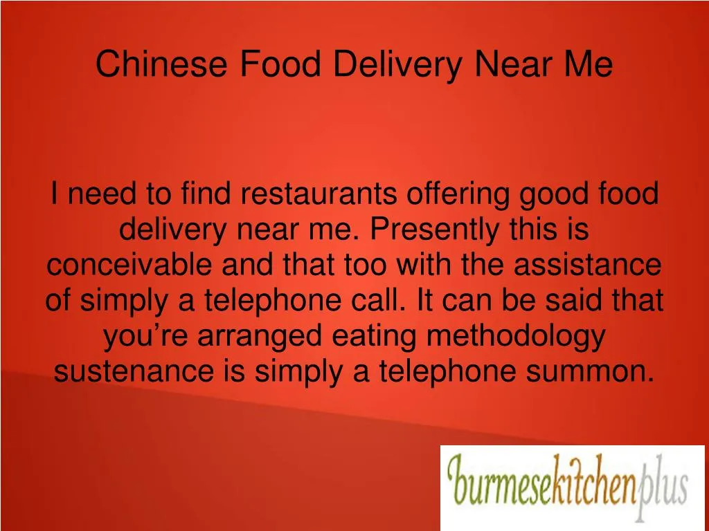 PPT - Chinese Food Delivery Near Me PowerPoint Presentation, free