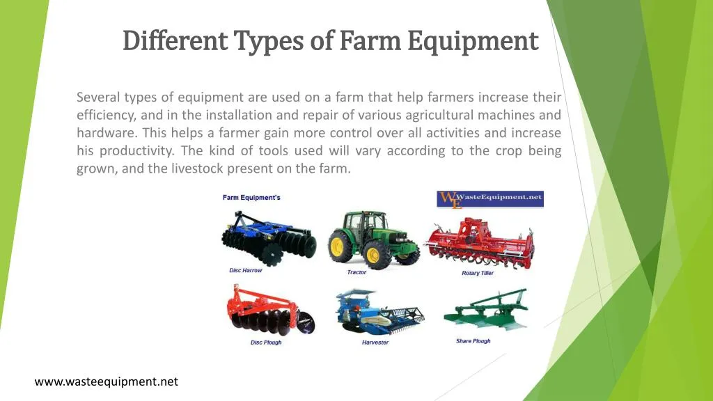 PPT Different Types Of Farm Equipment PowerPoint Presentation Free 