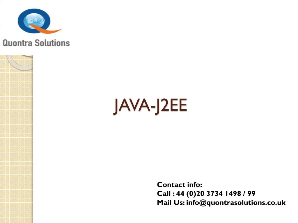 PPT - Java J2EE Online Training Course PowerPoint Presentation, Free ...