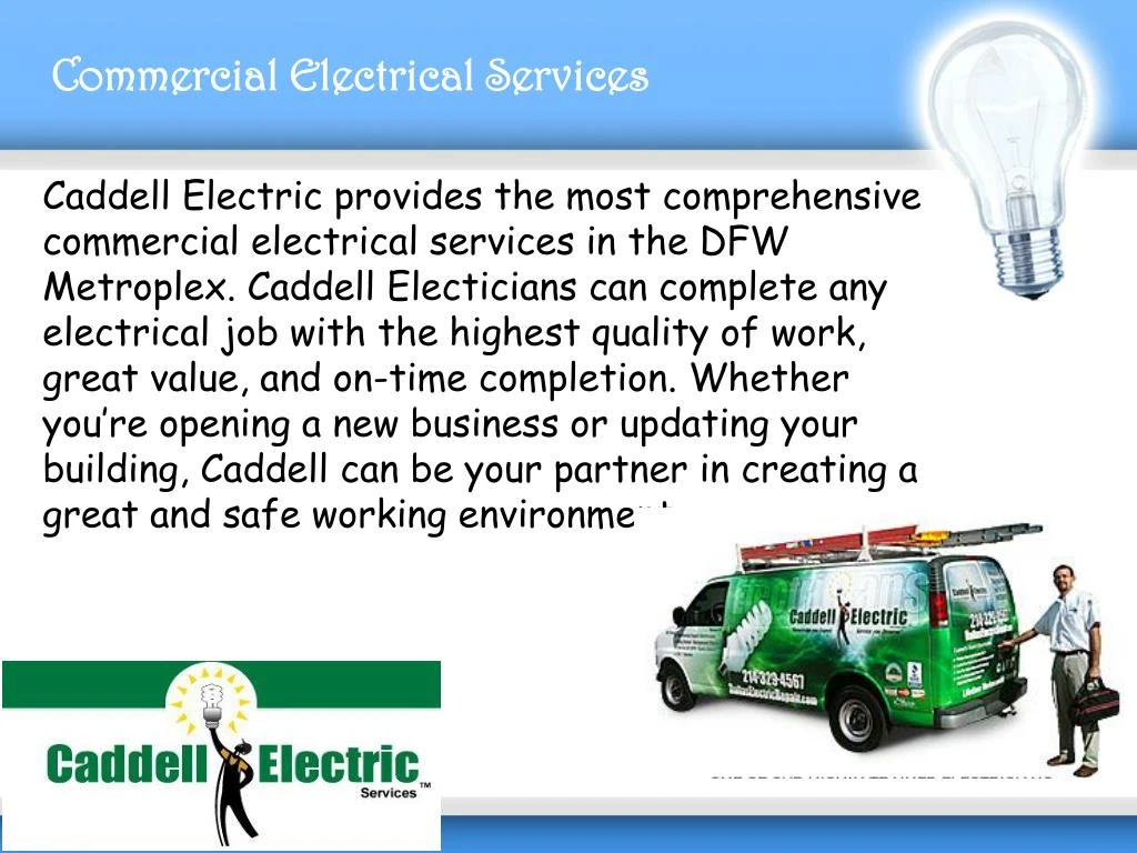 PPT 5 Types of Commercial Electrical Services Offered By Caddell PowerPoint Presentation ID