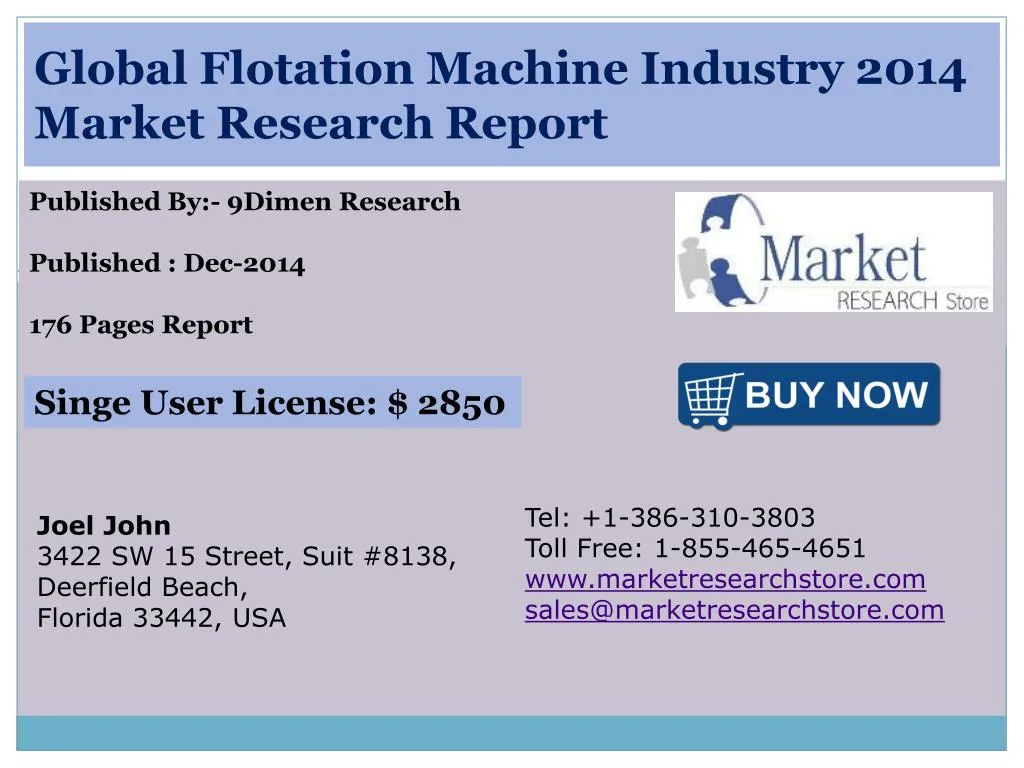global flotation machine industry 2014 market research report n.