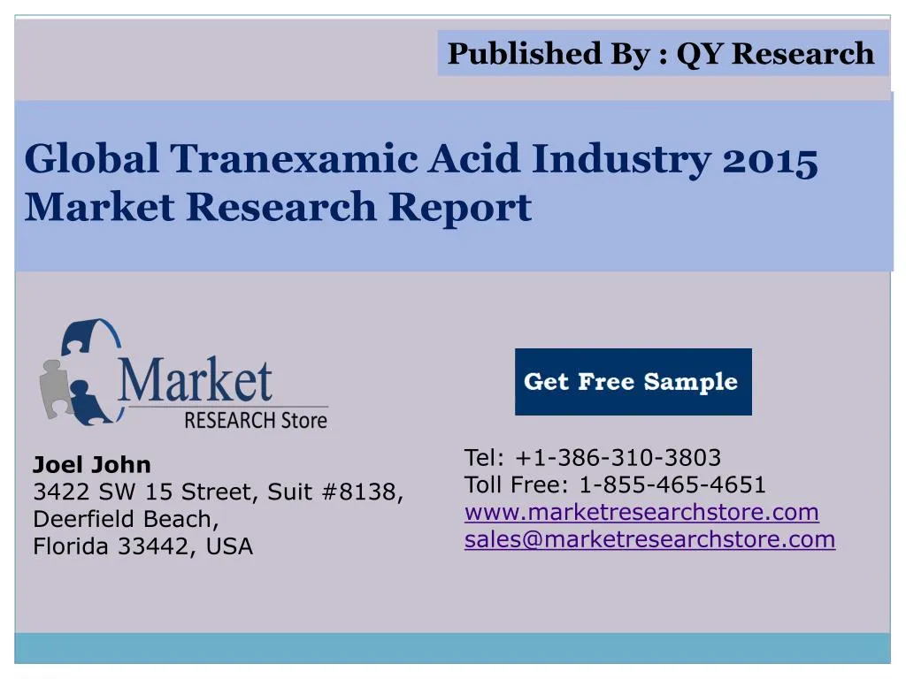 global tranexamic acid industry 2015 market research report n.