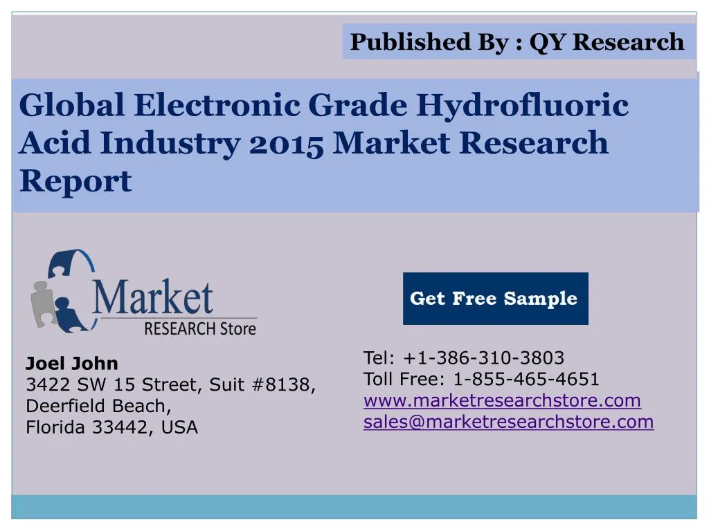 global electronic grade hydrofluoric acid industry 2015 market research report n.
