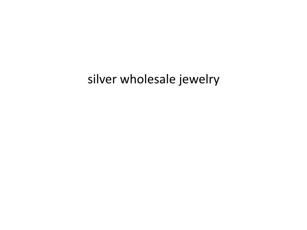 silver wholesale jewelry n.