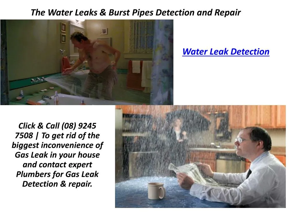 the water leaks burst pipes detection and repair n.