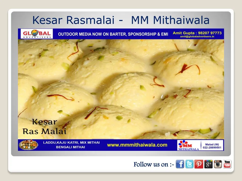 PPT Kesar Rasmalai MM Mithaiwala PowerPoint Presentation, free