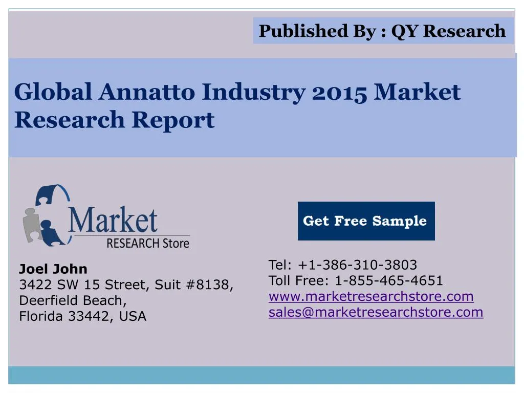 global annatto industry 2015 market research report n.