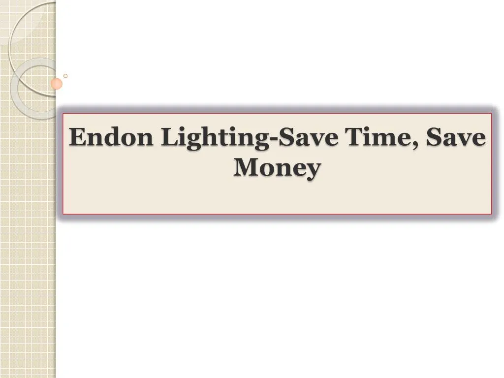 endon lighting save time save money n.